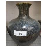 Glazed Ceramic Vase with Flared Rim