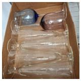 Lenox Colored Glasses and etched Assortment