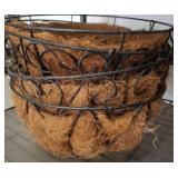 3 Metal Hanging Baskets with Coco Coir Liners and
