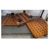 Wooden Plant Caddies with Casters