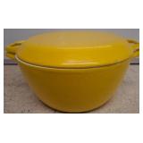 Copco Denmark Yellow Enamel Cast Iron Dutch Oven