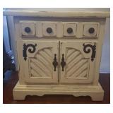 Distressed Cabinet with Drawer and Doors