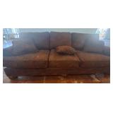 Upholstered Sofa with Decorative Cushions