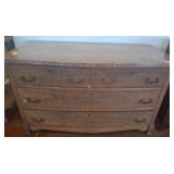 Wooden Dresser with Marble Top and Four Drawers