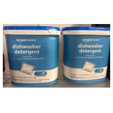 Two Containers of Amazon Basics Dishwasher Deterge