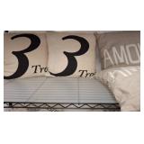 Decorative Pillows With French Text Designs
