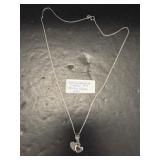 Sterling Silver Double Heart Pendant Necklace
