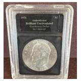 1976 Eisenhower Dollar, Authenticated Uncirculated