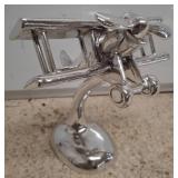 Silver-Tone Airplane Desk Ornament