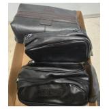 Three Black Travel Toiletry Bags