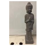 Standing Buddha Figurine in Gray Finish
