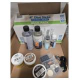 Craft Supplies Including Glue Sticks & Resin