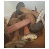 Vintage Wooden Textile Spools
