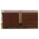 Wooden Two-Drawer Nightstands