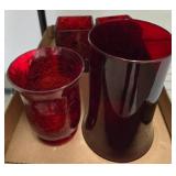 Red Glass Vessels
