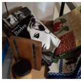 Books, Candle, and Table Linens Assortment