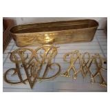 Brass Wall Plaques and Oblong Planter