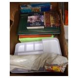 Box Lot of Books, Album, and Accessories