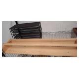 Wood Rack and Metal Mesh Organizer Set