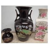 Three Decorative Porcelain Vases
