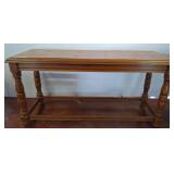 Wood Table with Turned Legs