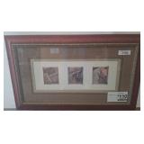 Framed Triptych Artwork in Wood Frame, 31ï¿½19