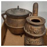 Cast Iron Mini Stove and Pot Set