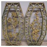 Hexagonal plastic Bamboo Frames with Floral Accent