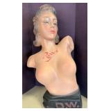 Plaster Bust Sculpture with 