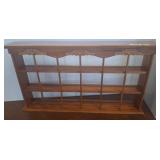 Wood Display Shelf with Carved Details