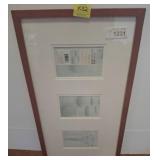 Triple-Opening Wooden Picture Frame