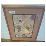 Framed Print Collage With Gardening Theme