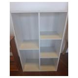 White Cubby Storage Unit with Four Compartments
