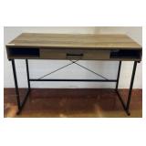 Wood and Metal Desk with Single Drawer 48x20x30