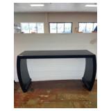 Black Wood Console Table With Curved Legs