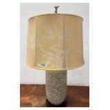 Porcelain Table Lamp with Cutout Design and Shade