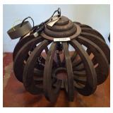 Lulu & Co. Wood Pendant Light Fixture