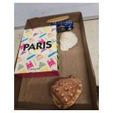 Assouline Paris Book, Model Car, and Seashells