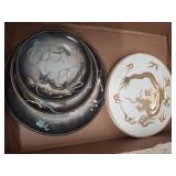 Meiyo and Cherry China Dragon Motif Plates
