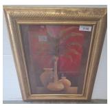 Framed Palm Tree Print in Gold-Tone Frame