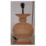 Carved Wood Table Lamp Base, 22in Height