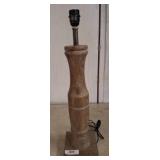 Burnt Oak Wooden Lamp Base, 30in no shade