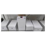 White Tumblers With Assorted Colored Handles