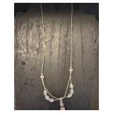 Sterling Silver and Crystal Necklace