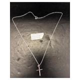 Sterling Silver Cross Pendant and Chain Necklace