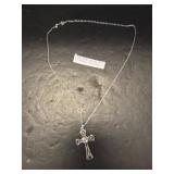 Sterling Silver Celtic Cross Pendant Necklace