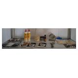 Metal Shelf With Hair Accessories and Supplies
