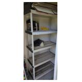 Plastic Shelving Unit With Contents