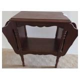 Wooden Side Table With Magazine Racks