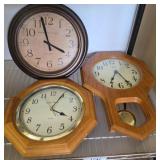 Three Wall Clocks